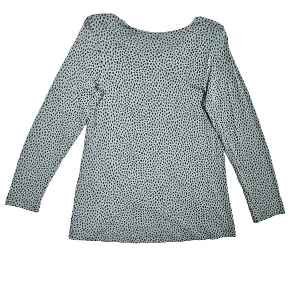 Gudrun Sjoden Womens Shirt Size Medium Modal Blouse Purple Green Geometric Top - Picture 3 of 5